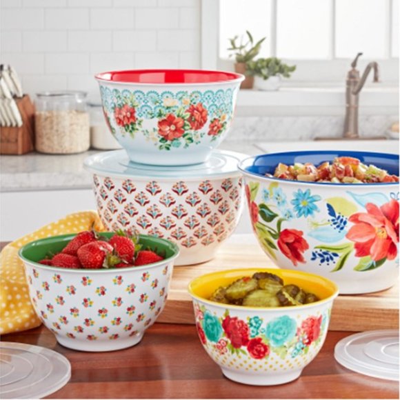 The Pioneer Woman 10-Piece Spring Bouquet Melamine Mixing Bowl Set - Picture 5 of 5